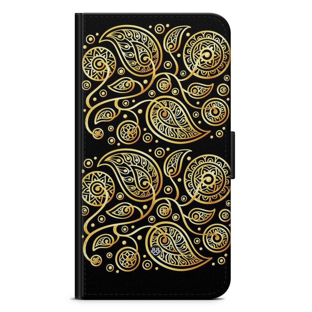 Xiaomi 12 Pro Wallet Case - Gold Flowers