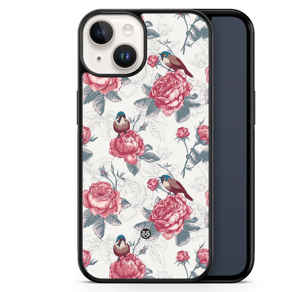 iPhone 14 Case - Roses and Birds