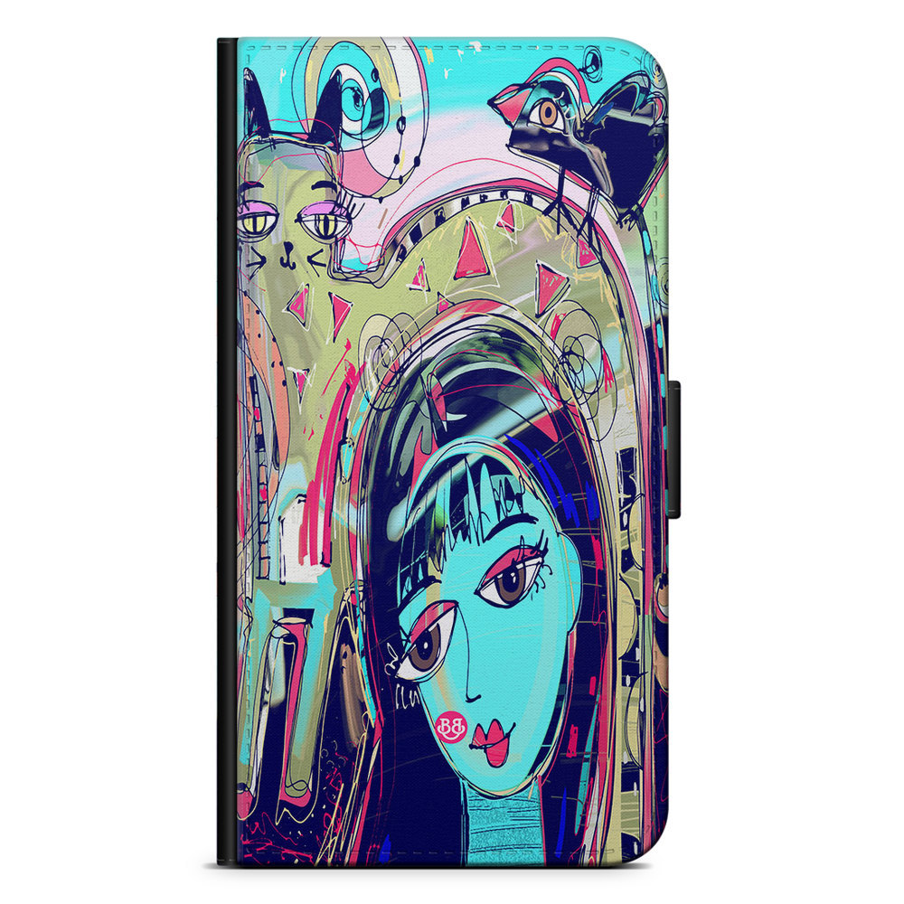 Samsung Galaxy S23 Plus Wallet Case - Abstract Cat