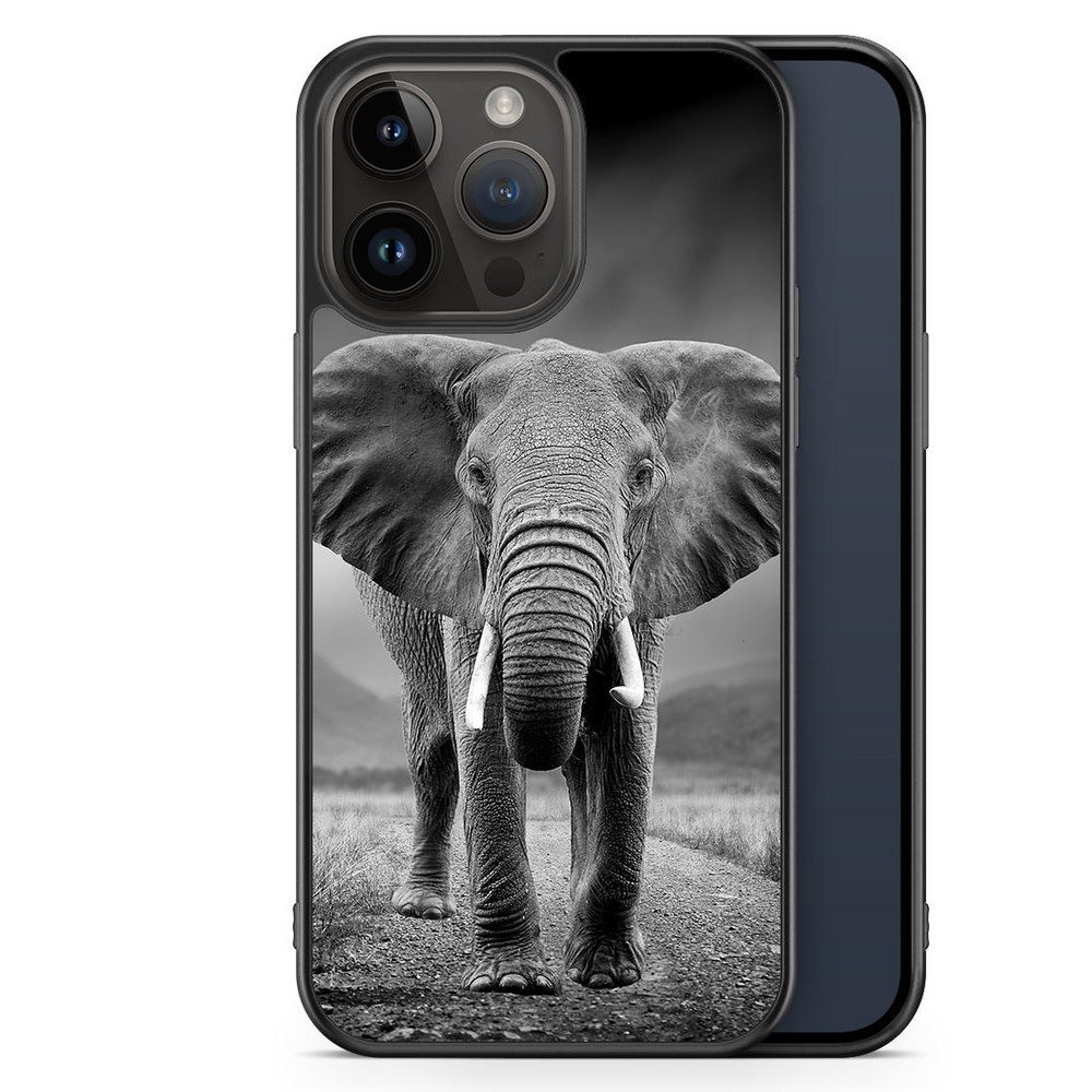 iPhone 14 Pro Max Case - Black/white Elephant
