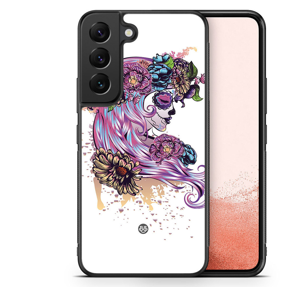 Samsung Galaxy S23 Plus 5G Case - Skull Girl Flowers