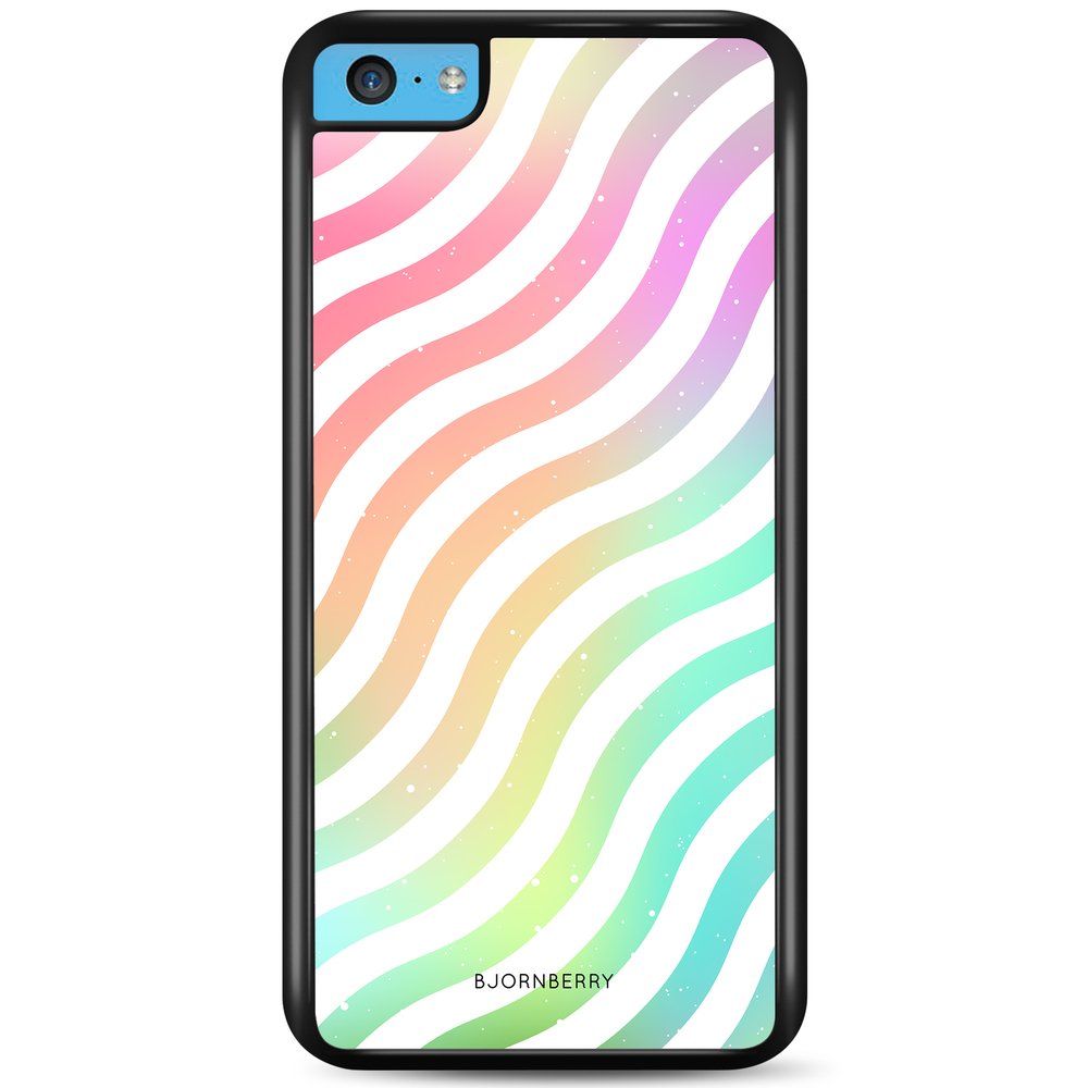 iPhone 5C Case - Wavy Rainbow