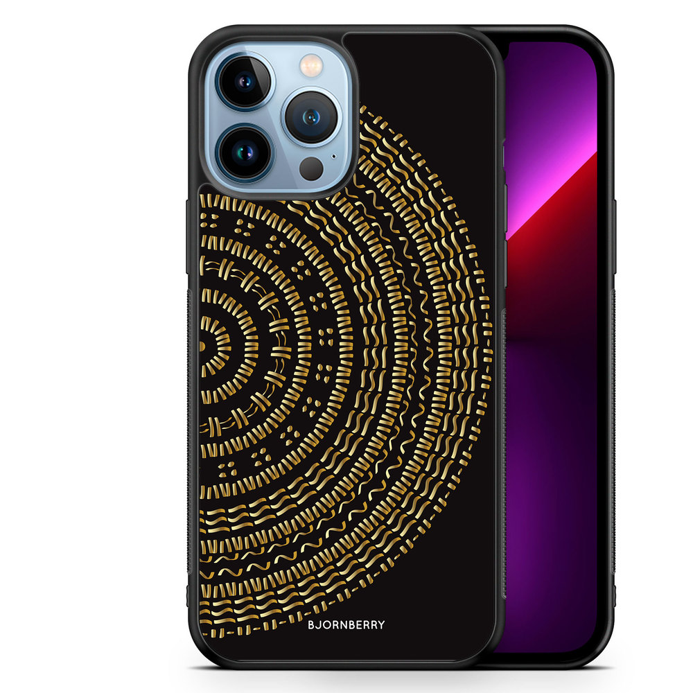 iPhone 13 Pro Max Case - Mandala Gold/Black