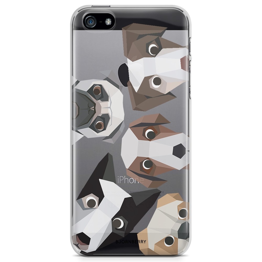 iPhone 5/5S/SE (2016) TPU Case - Cartoon Dogs