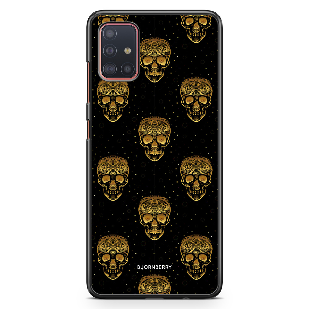 Samsung Galaxy A51 Case - Gold Skulls