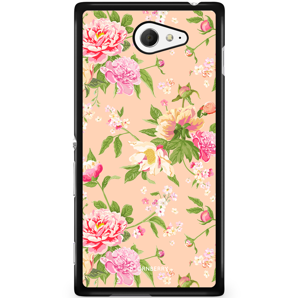 Sony Xperia M2 Aqua Case - Peony Flowers