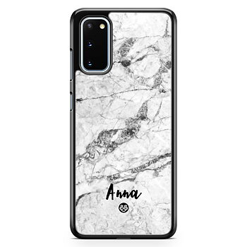 Samsung Galaxy S20 FE Custom Skal - Vit Marmor Namn
