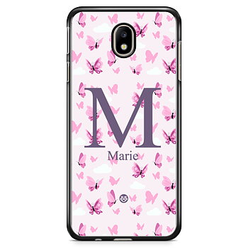 Samsung Galaxy J3 (2017) Skal Custom - AWAKEN - Butterfly Pink