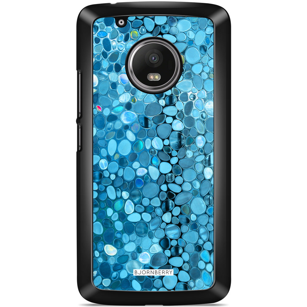 Moto G5 Plus Case - Stained Glass Blue