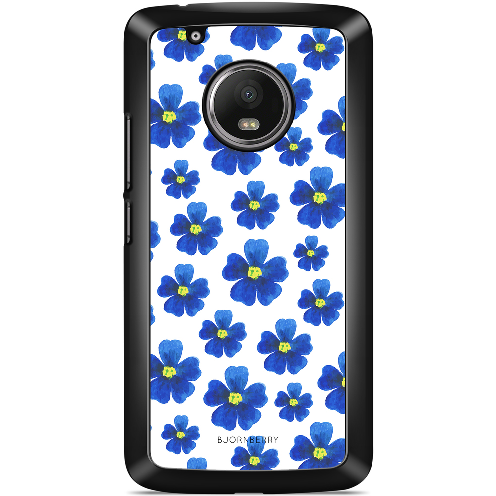 Moto G5 Plus Case - Blue Flowers