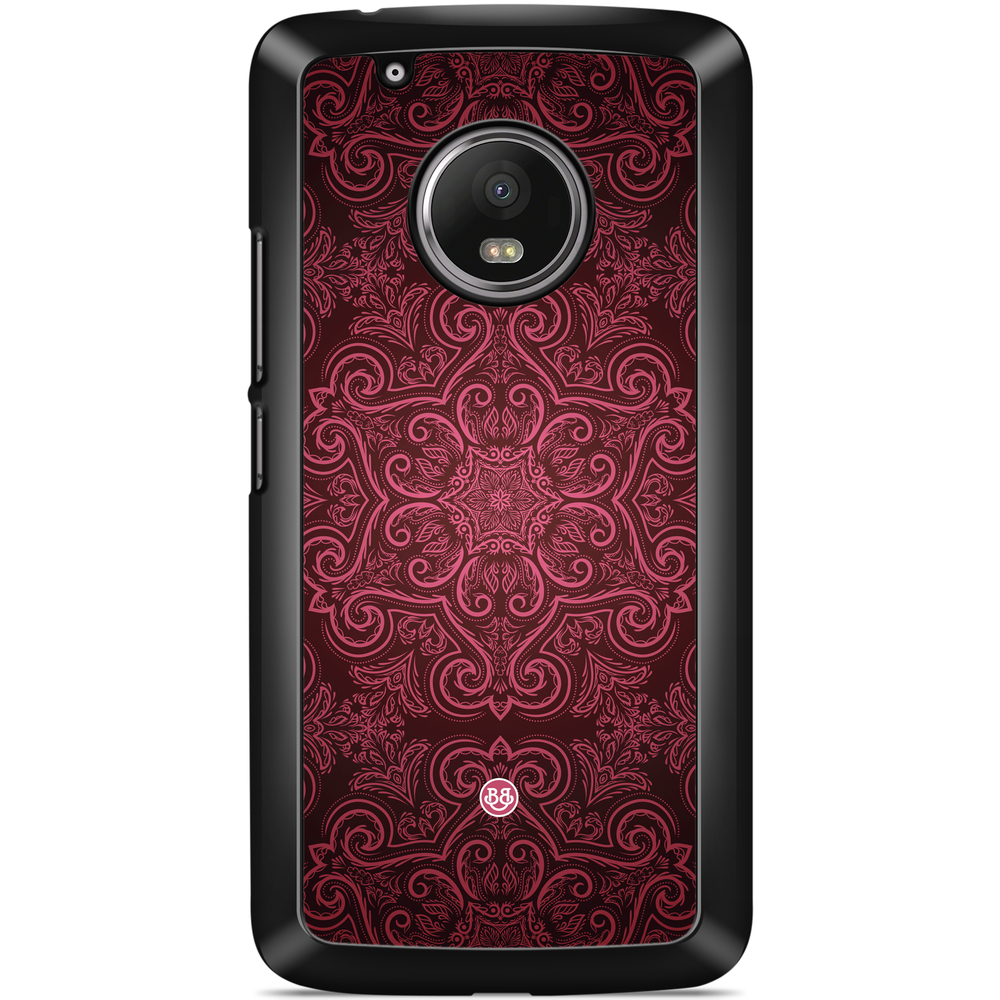 Moto G5 Plus Case - Red Retro Pattern