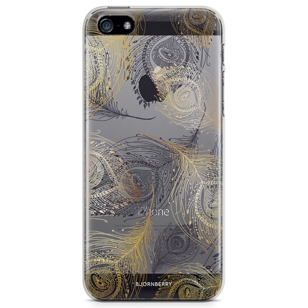 iPhone 5/5S/SE (2016) TPU Case - Peacock Feathers