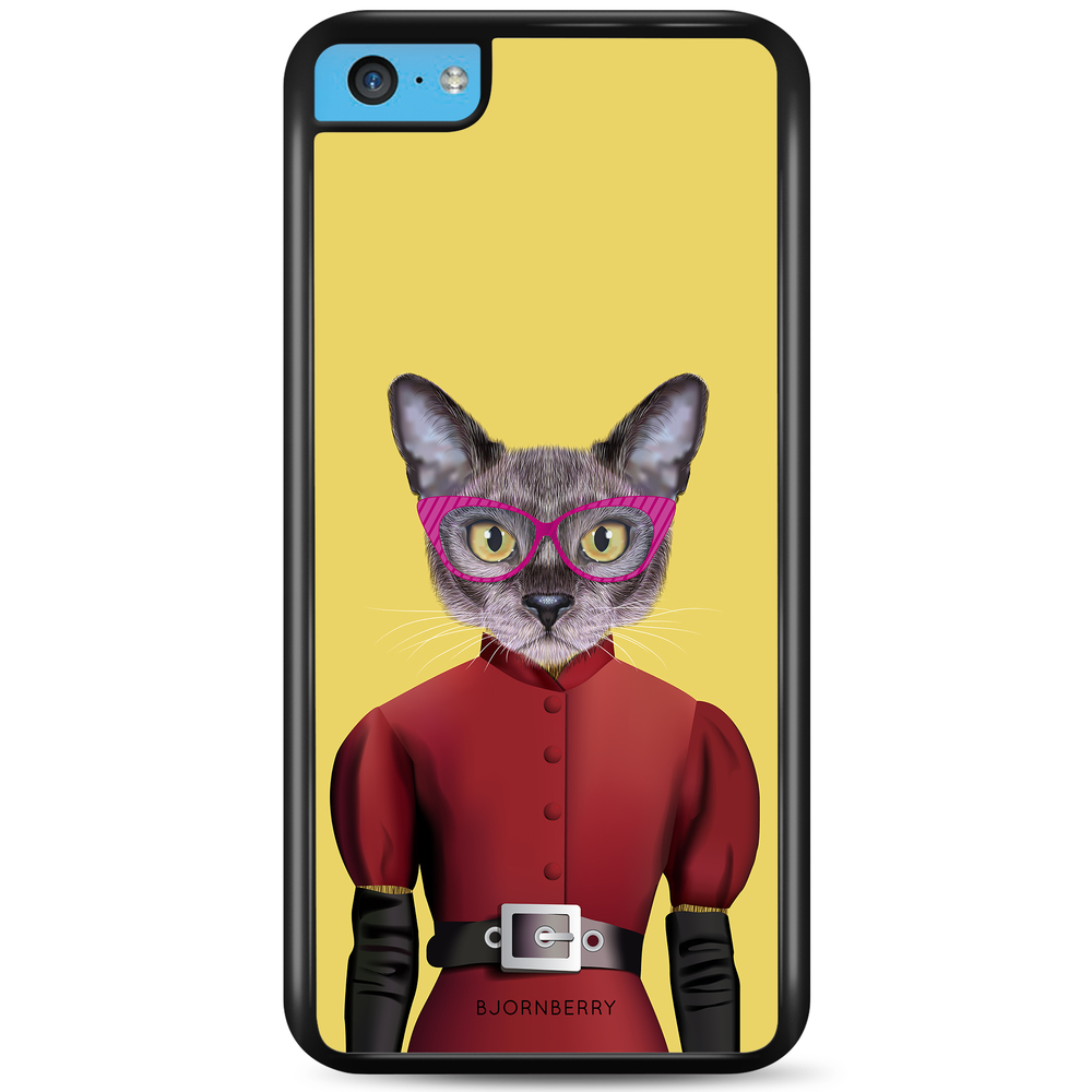 iPhone 5C Case - Hipster Cat