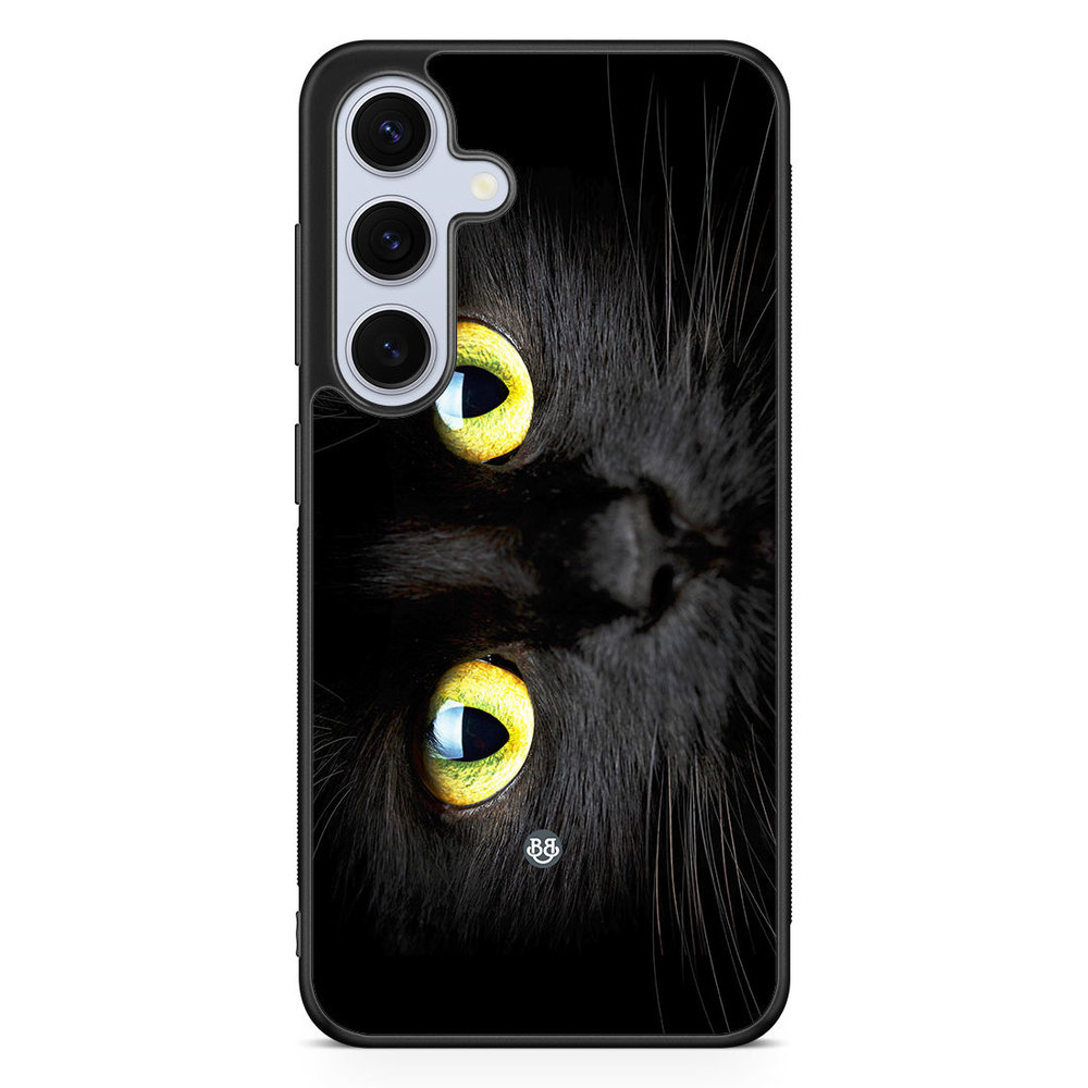 Samsung Galaxy S24 FE Case - Black Cat Close up