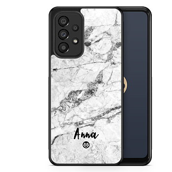 Samsung Galaxy A33 5G Custom Case - White Marble Name