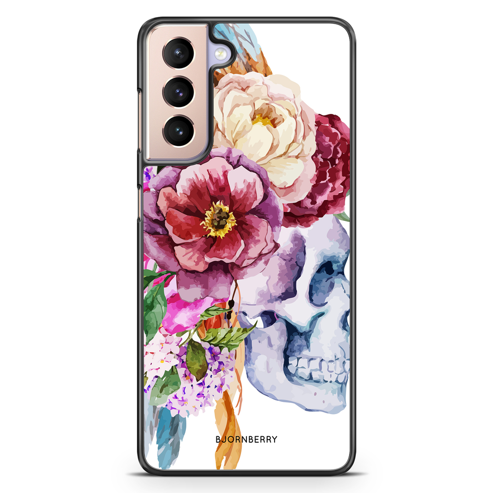 Samsung Galaxy S21 Case - Skull & Flowers