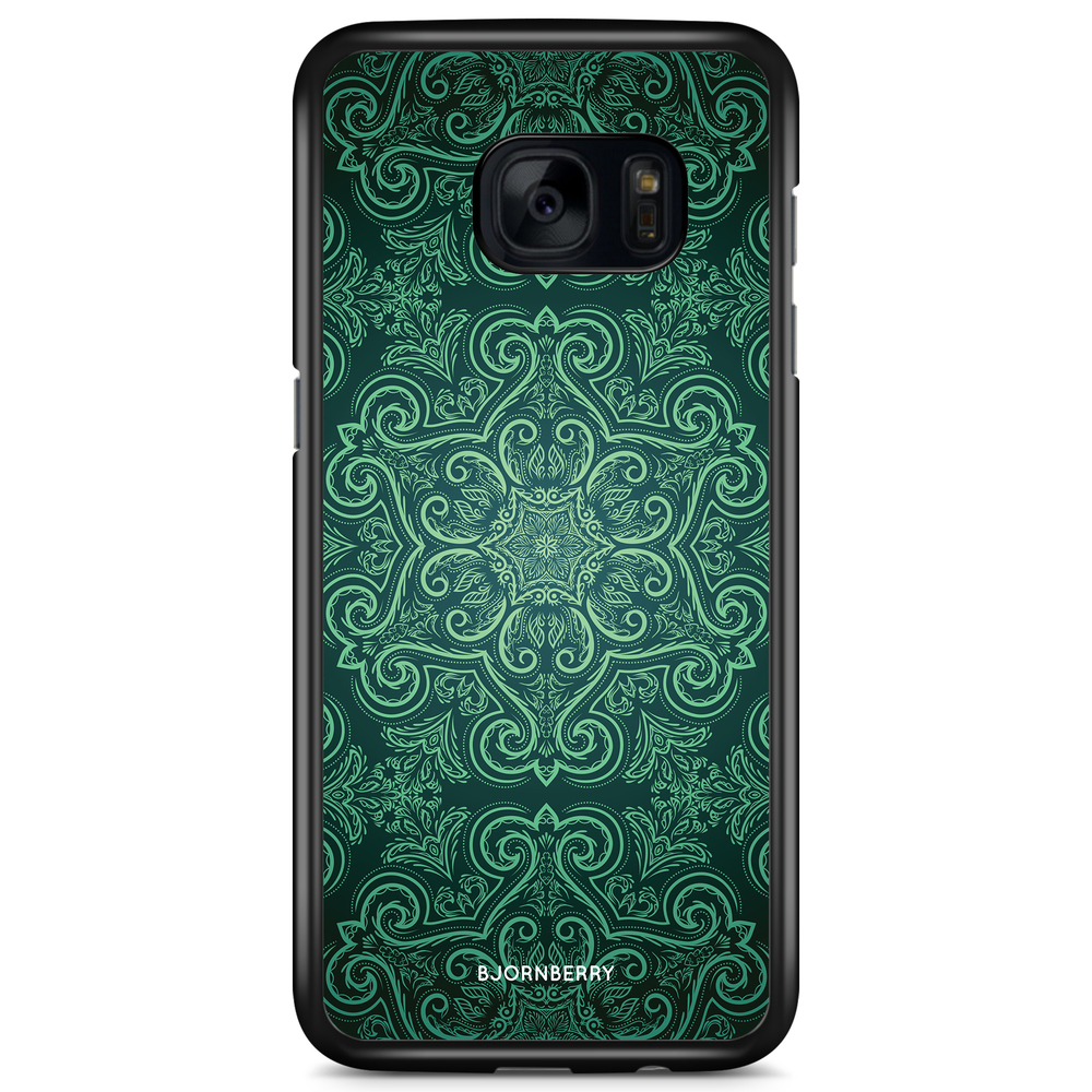 Samsung Galaxy S7 Case - Green Retro Pattern