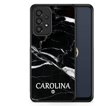 Samsung Galaxy A33 5G Custom Case - Black Marble Name