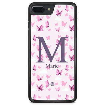 iPhone 8 Plus Custom Skal - AWAKEN - Butterfly Pink