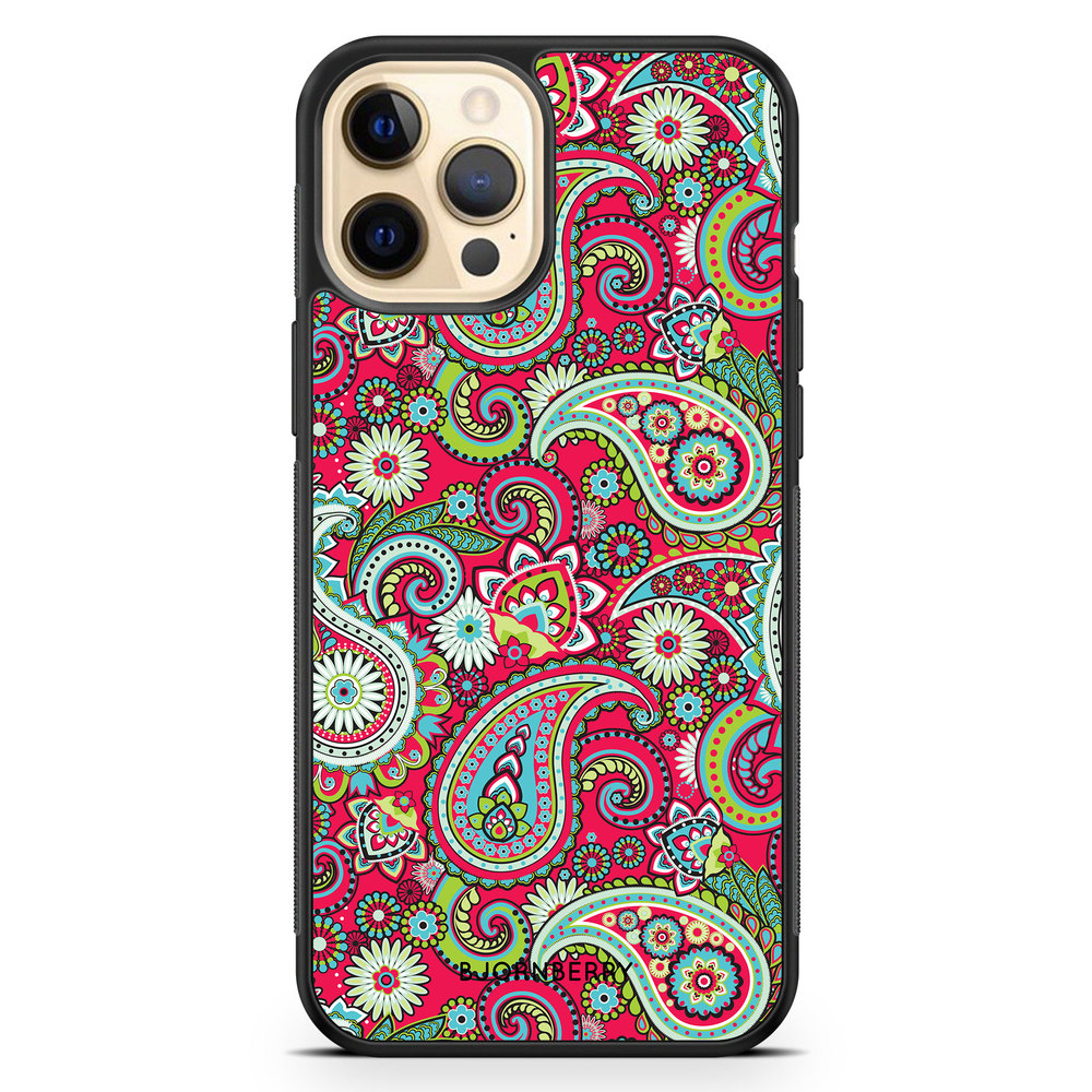 iPhone 12 Pro Max Case - Red Paisley