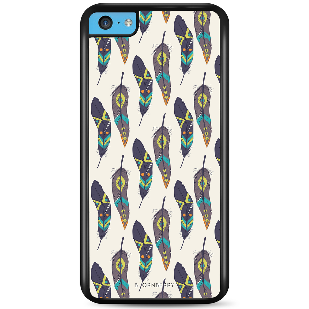 iPhone 5C Case - Ethnic Feathers
