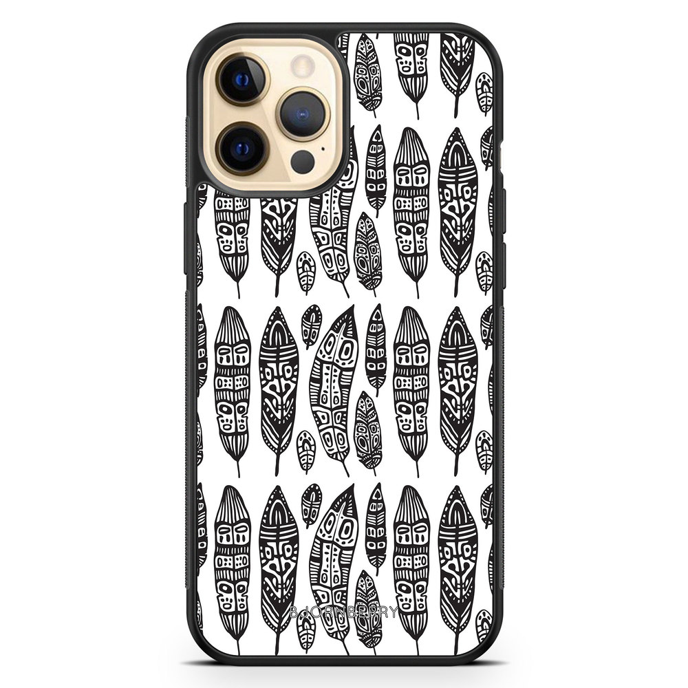 iPhone 12 Pro Max Case - Vintage Feathers