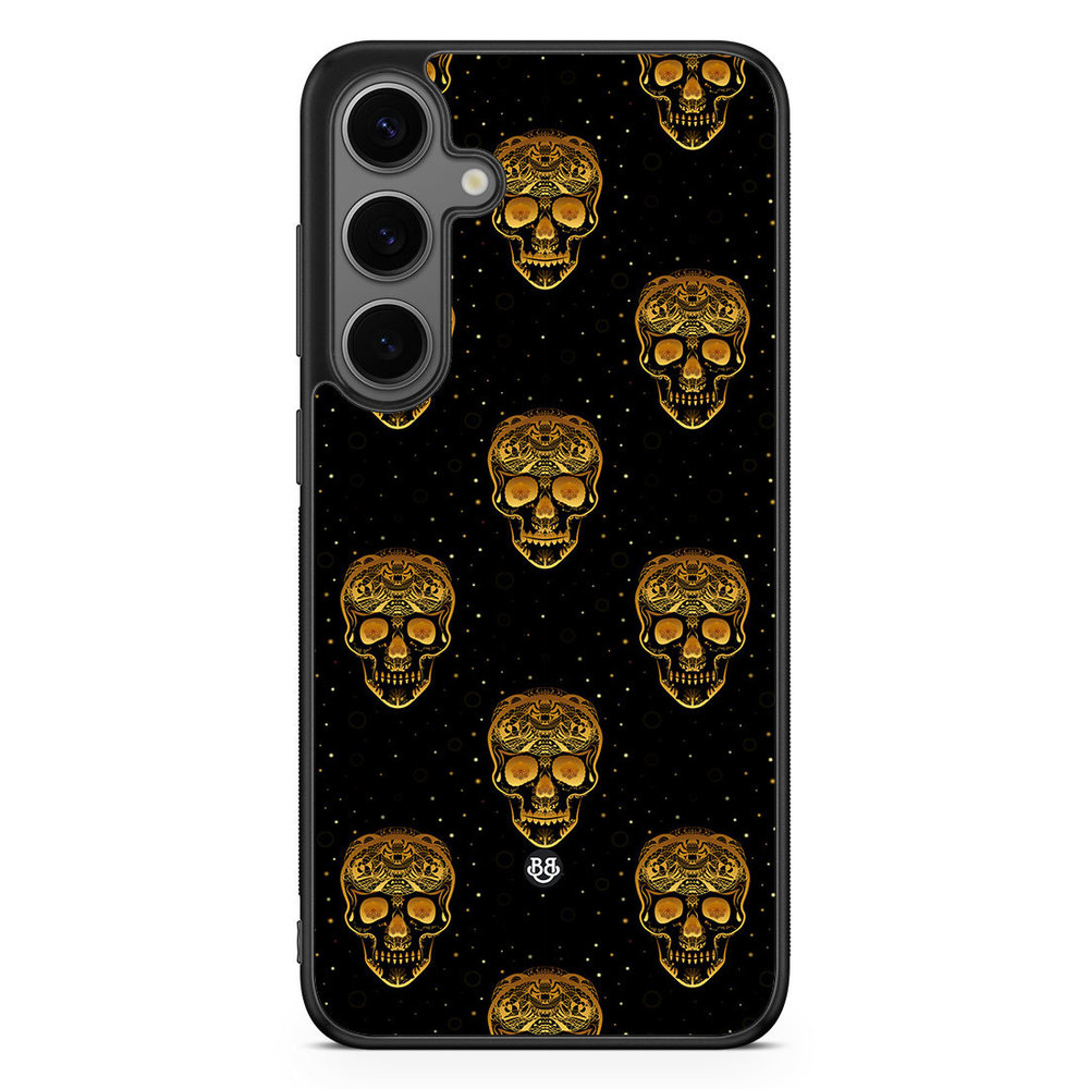 Samsung Galaxy S24 Plus Case - Gold Skulls