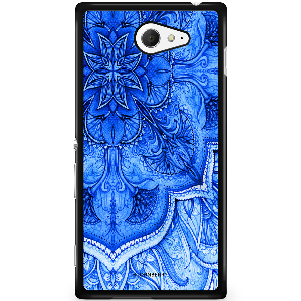 Sony Xperia M2 Aqua Case - Blue Vintage