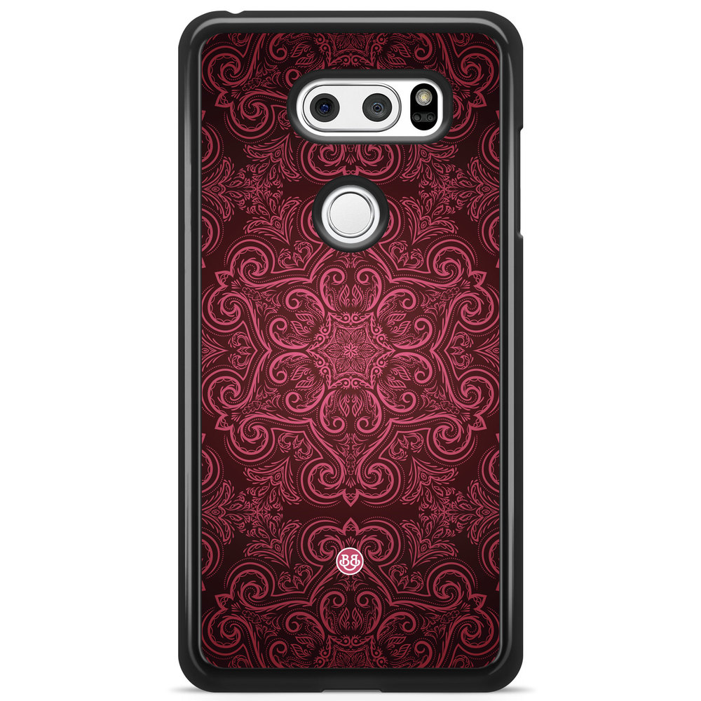 LG V30 Case - Red Retro Pattern