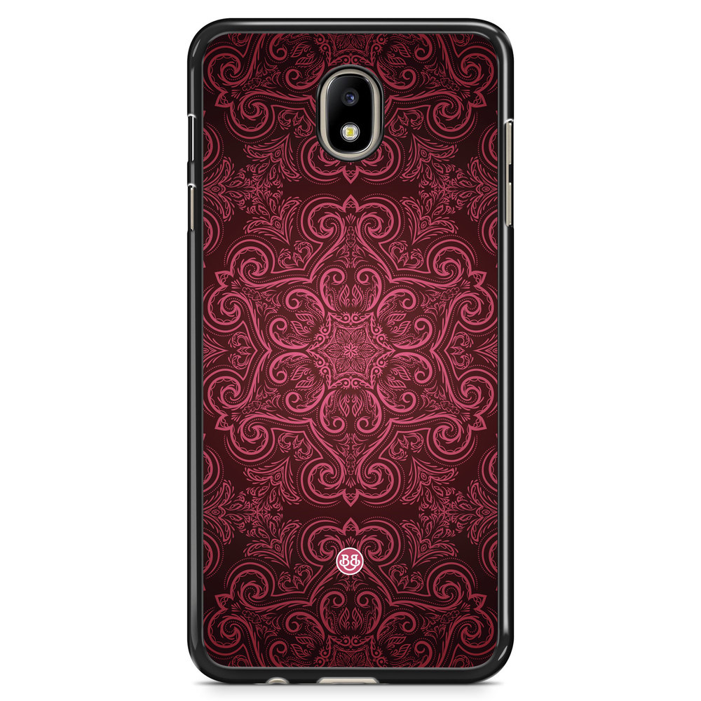 Samsung Galaxy J7 (2017) Case - Red Retro Pattern