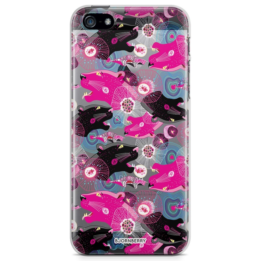 iPhone 5/5S/SE (2016) TPU Case - Panther Pattern