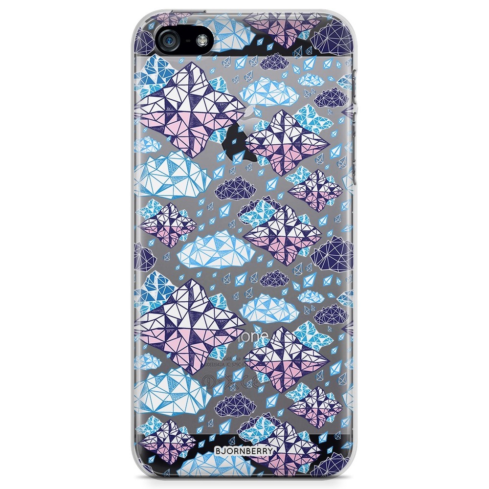 iPhone 5/5S/SE (2016) TPU Case - Geometric Clouds