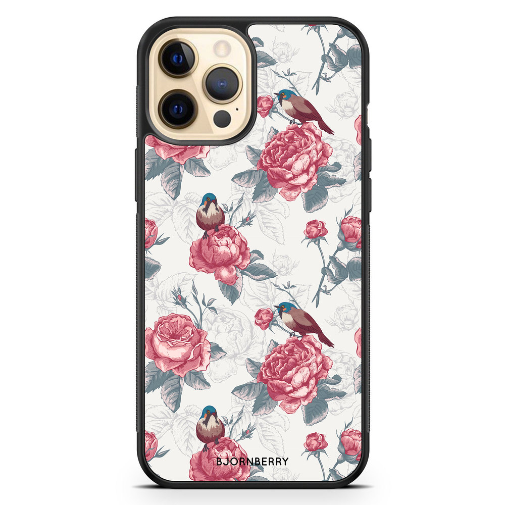 iPhone 12 Pro Max Case - Roses and Birds