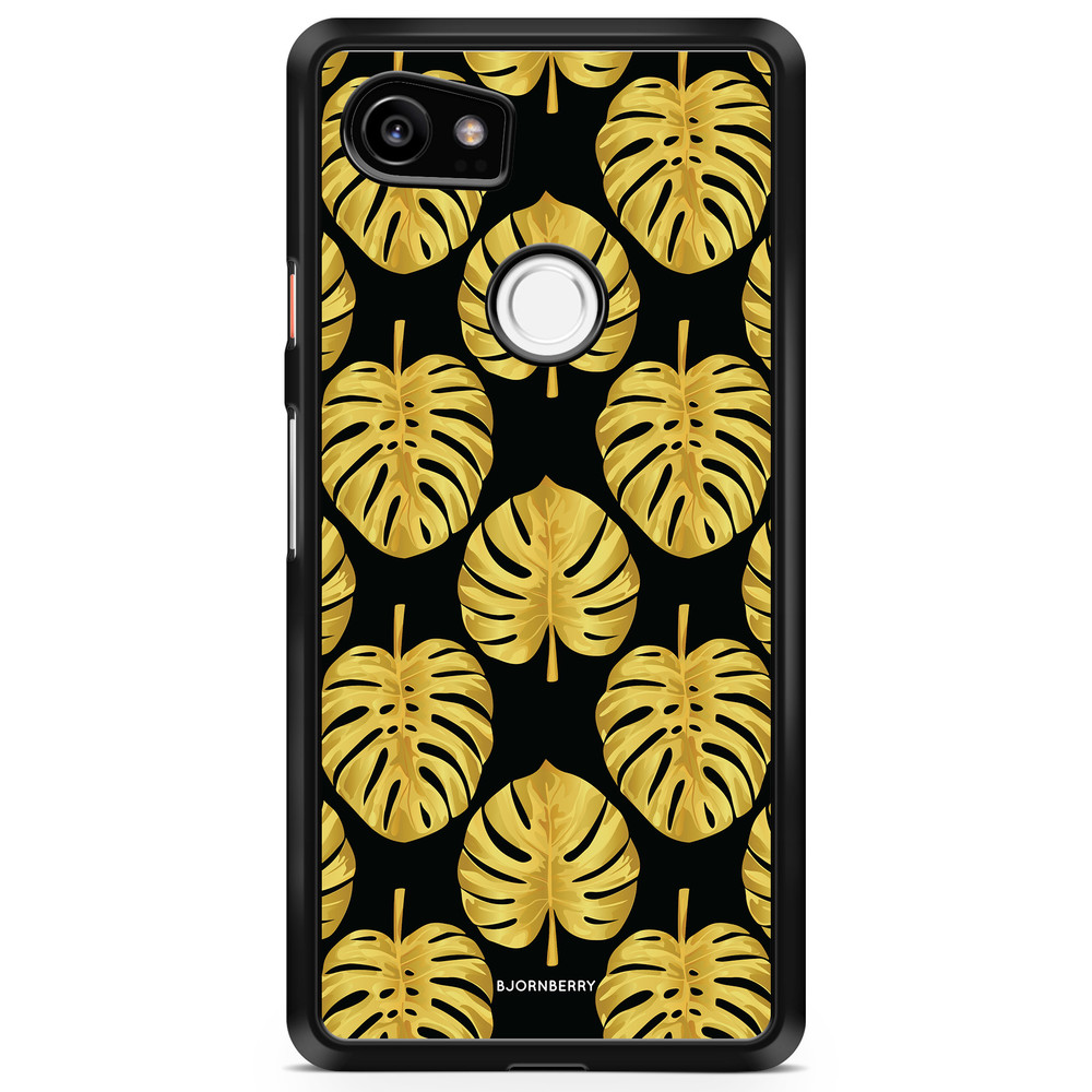 Google Pixel 2 XL Case - Gold Monstera
