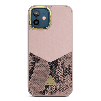 Naive iPhone 12 Smooth Case - Pink/Snake