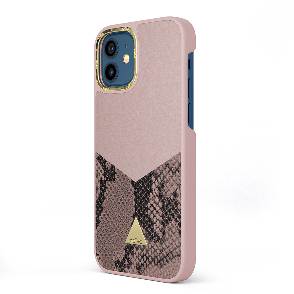 Naive iPhone 12 Smooth Case - Pink/Snake - 2
