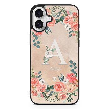 iPhone 16 Plus Custom Skal - Monogram Sand