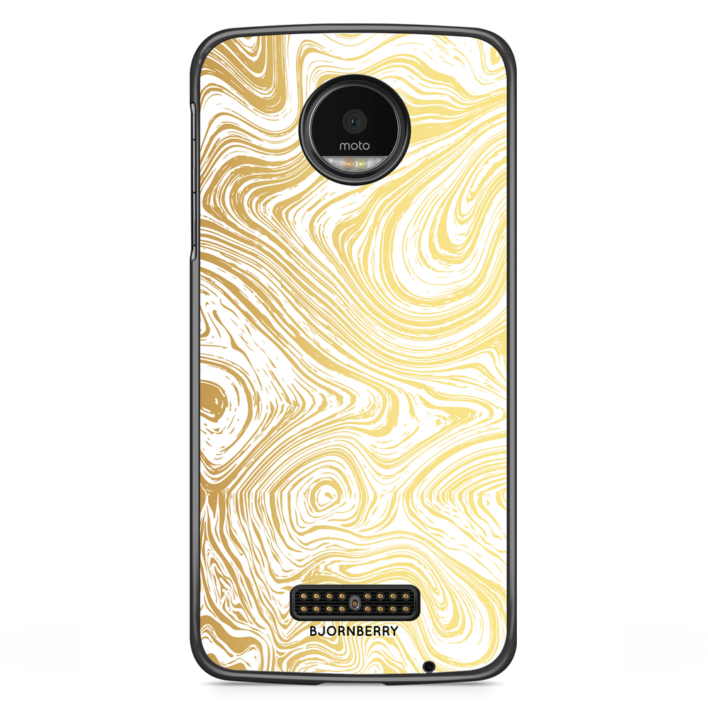 Motorola Moto Z Case - Gold Marble
