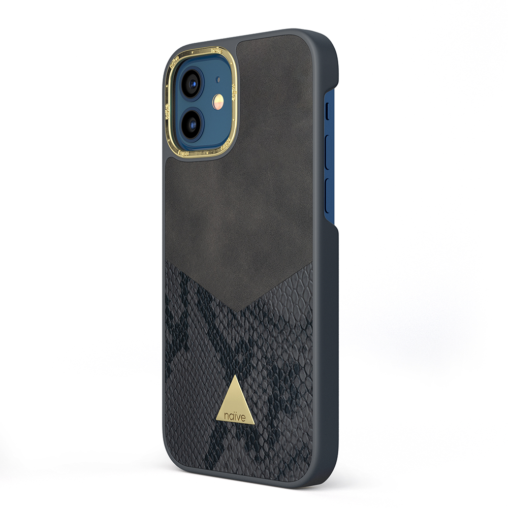 Naive iPhone 12 Smooth Case - Grey/Snake - 2