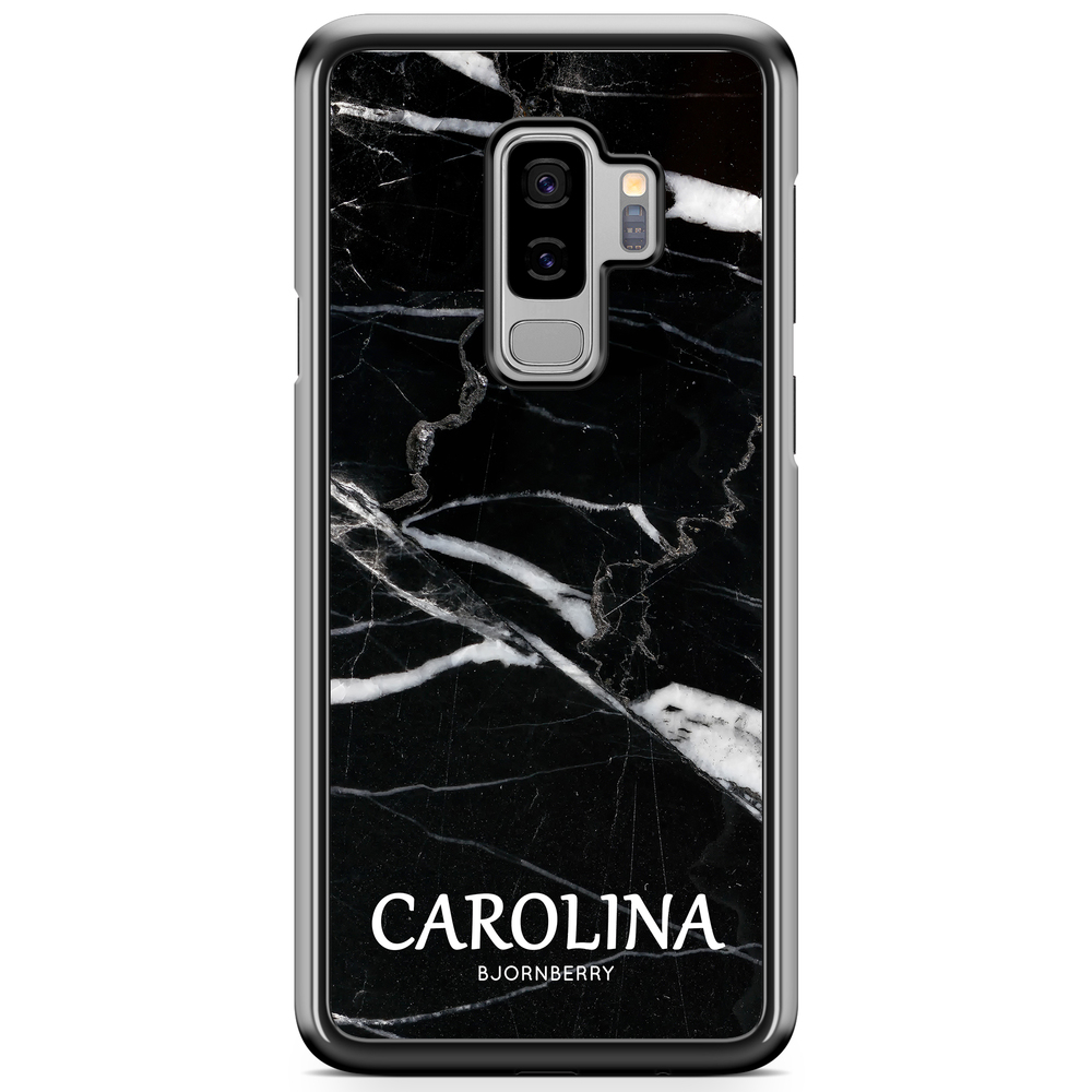 Samsung Galaxy S9+ Case Custom - Black Marble Name