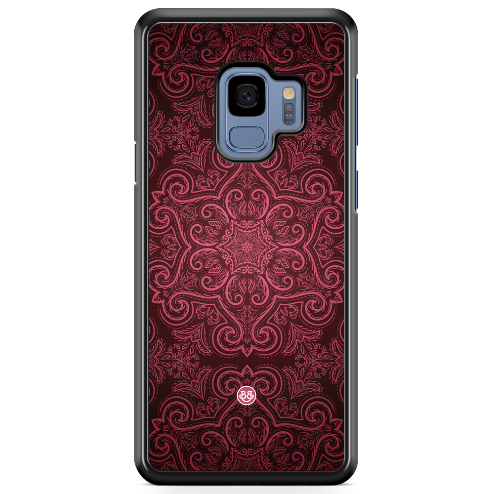 Samsung Galaxy S9 Case - Red Retro Pattern