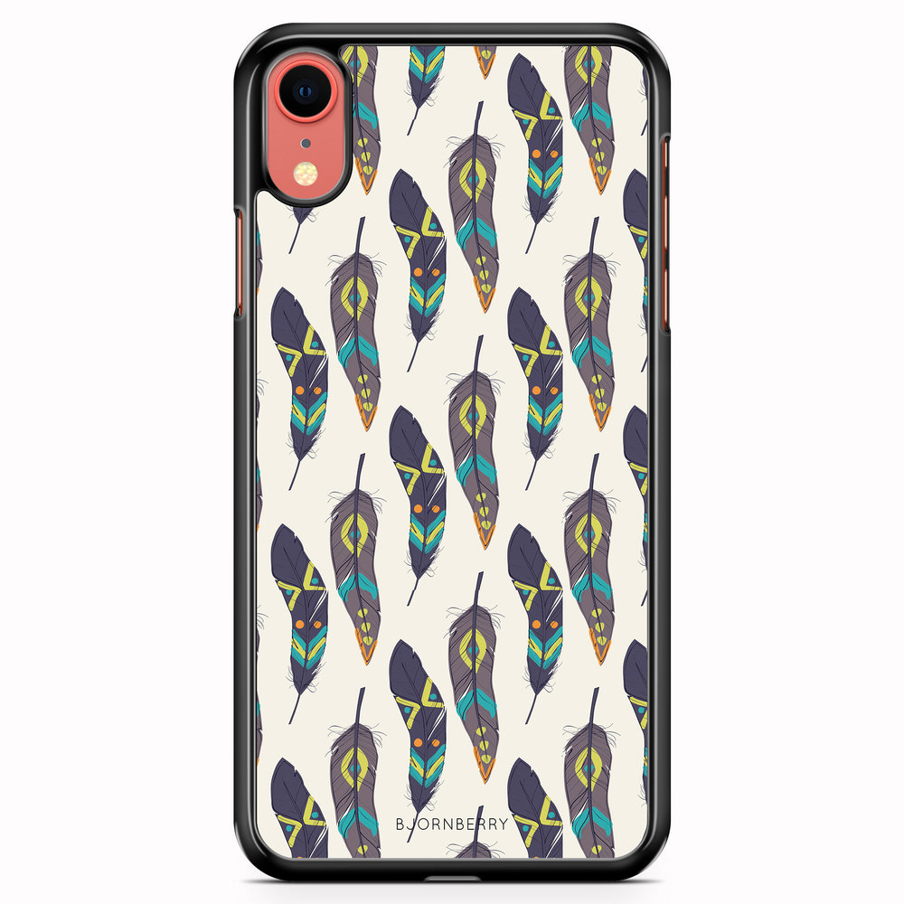 iPhone XR Case - Ethnic Feathers
