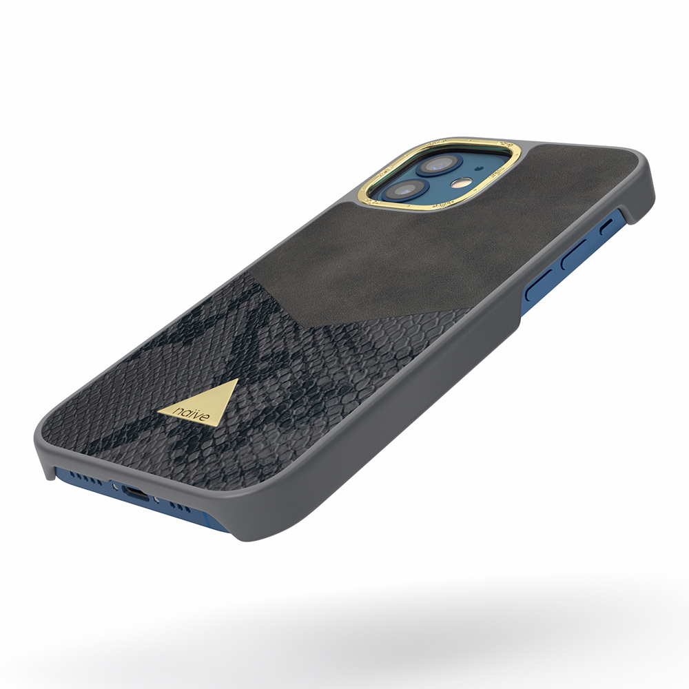 Naive iPhone 12 Mini Smooth Case - Grey/Snake - 3