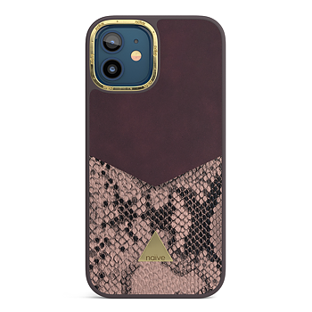 Naive iPhone 12 Mini Smooth Skal - Plum/Snake