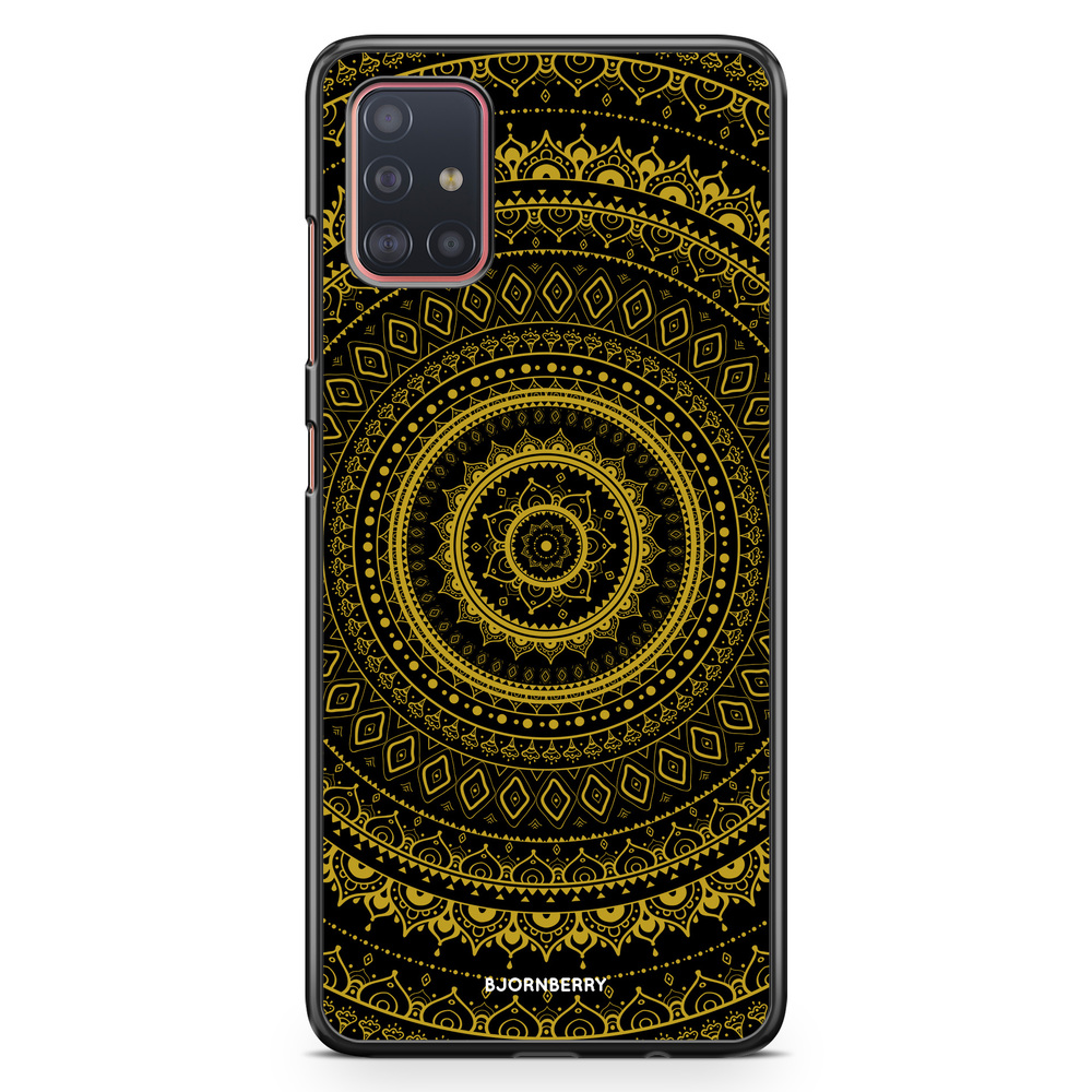 Samsung Galaxy A51 Case - Black Gold Mandala