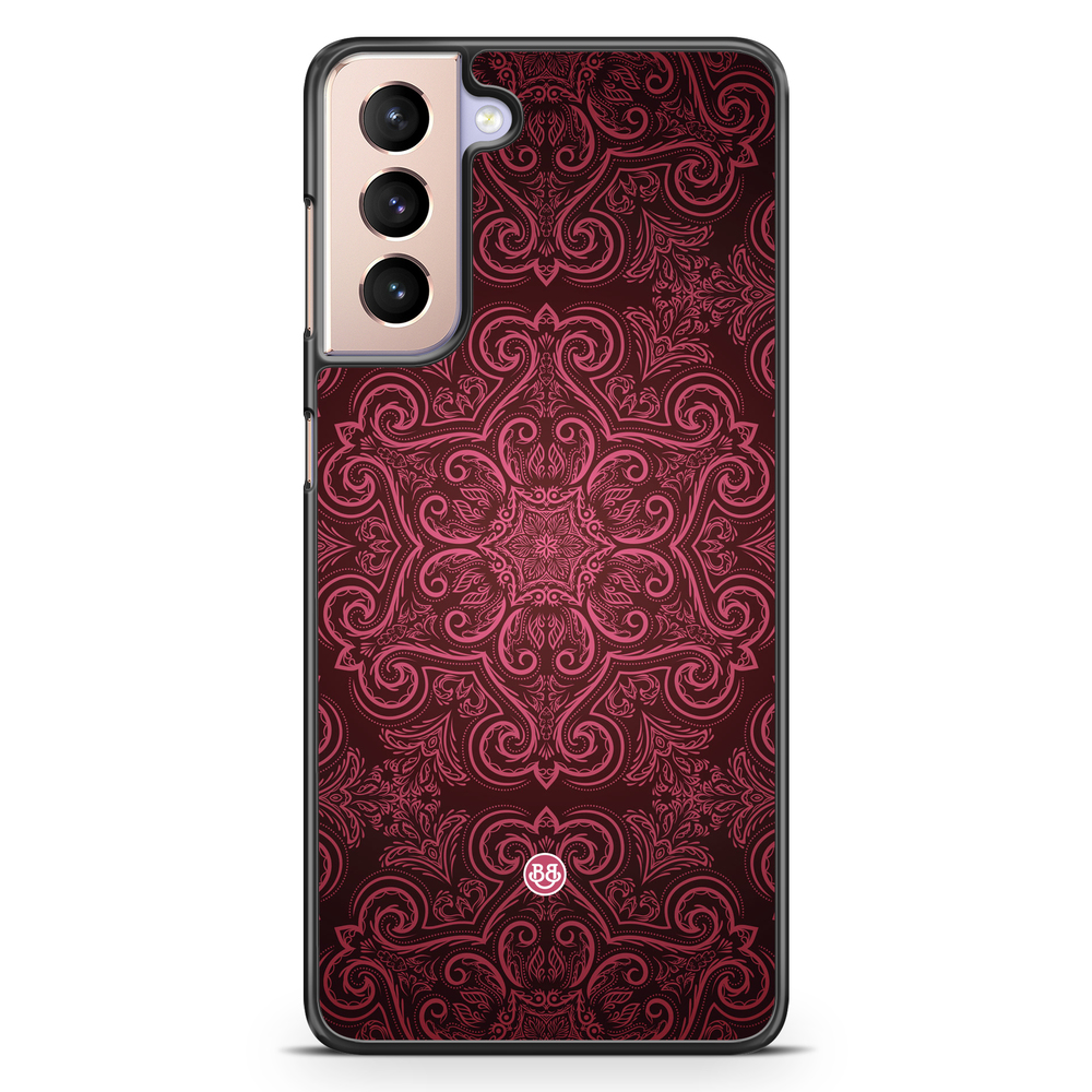 Samsung Galaxy S21 Case - Red Retro Pattern