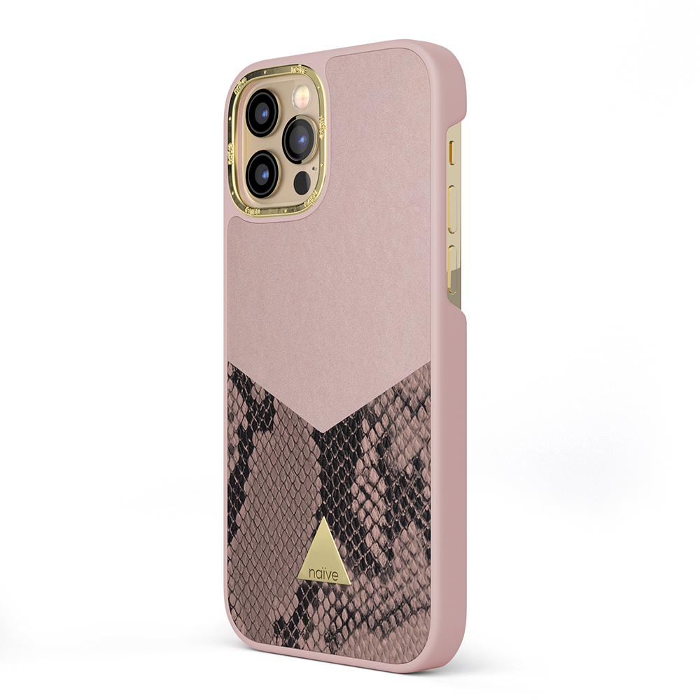 Naive iPhone 12 Pro Smooth Case - Pink/Snake - 2