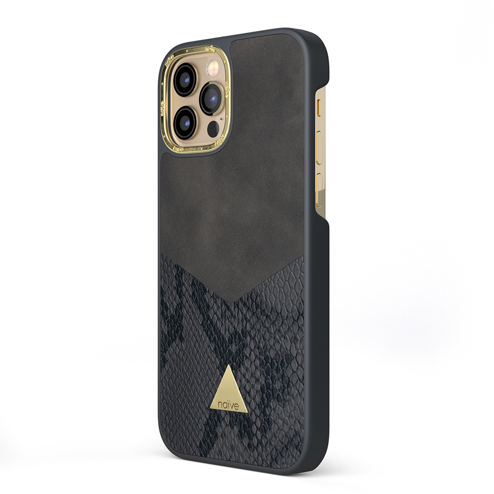 Naive iPhone 12 Pro Smooth Case - Grey/Snake - 2