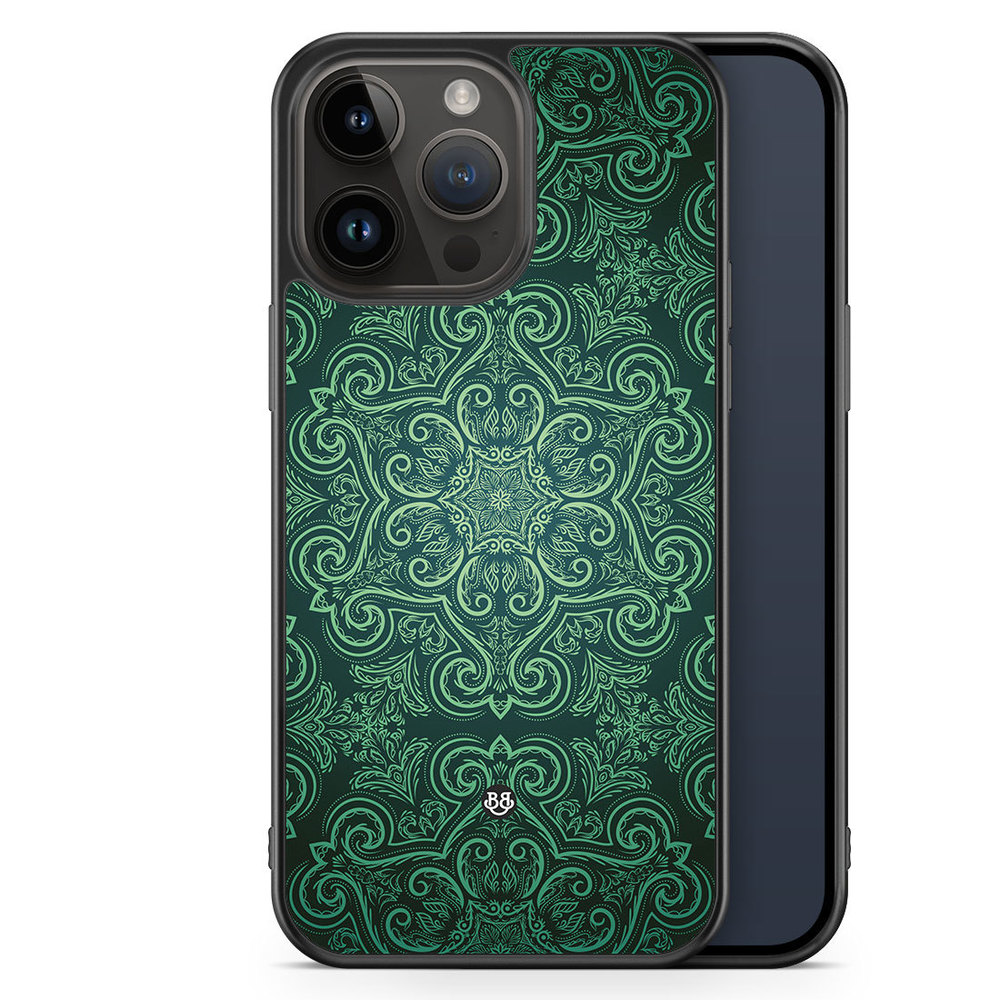 iPhone 14 Pro Max Case - Green Retro Pattern
