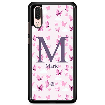 Huawei P20 Case Custom - AWAKEN - Butterfly Pink